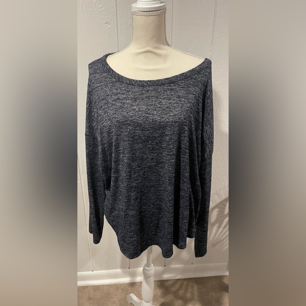 Time And Tru XXXL Blue 3/4 Sleeve Sweater Shirt